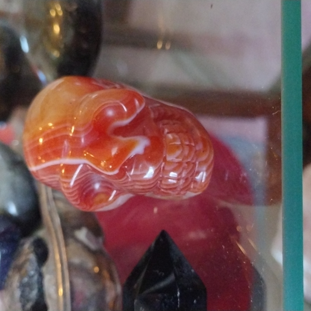Carnelian Crystal Skull
